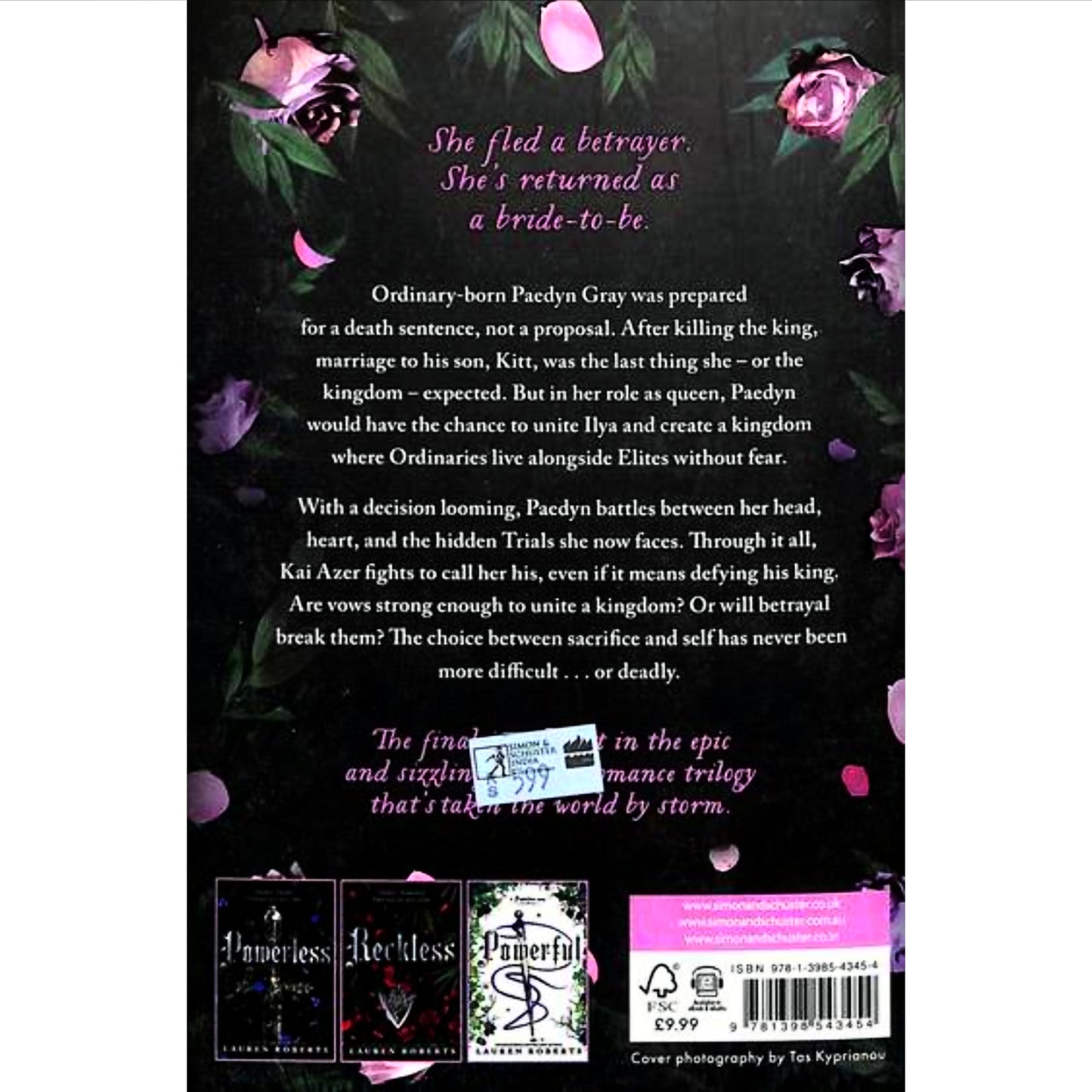 Fearless by Lauren Roberts | Latest Romantic Fantasy Thriller | Fast-Paced Enemies-to-Lovers Book for Young Adult Readers