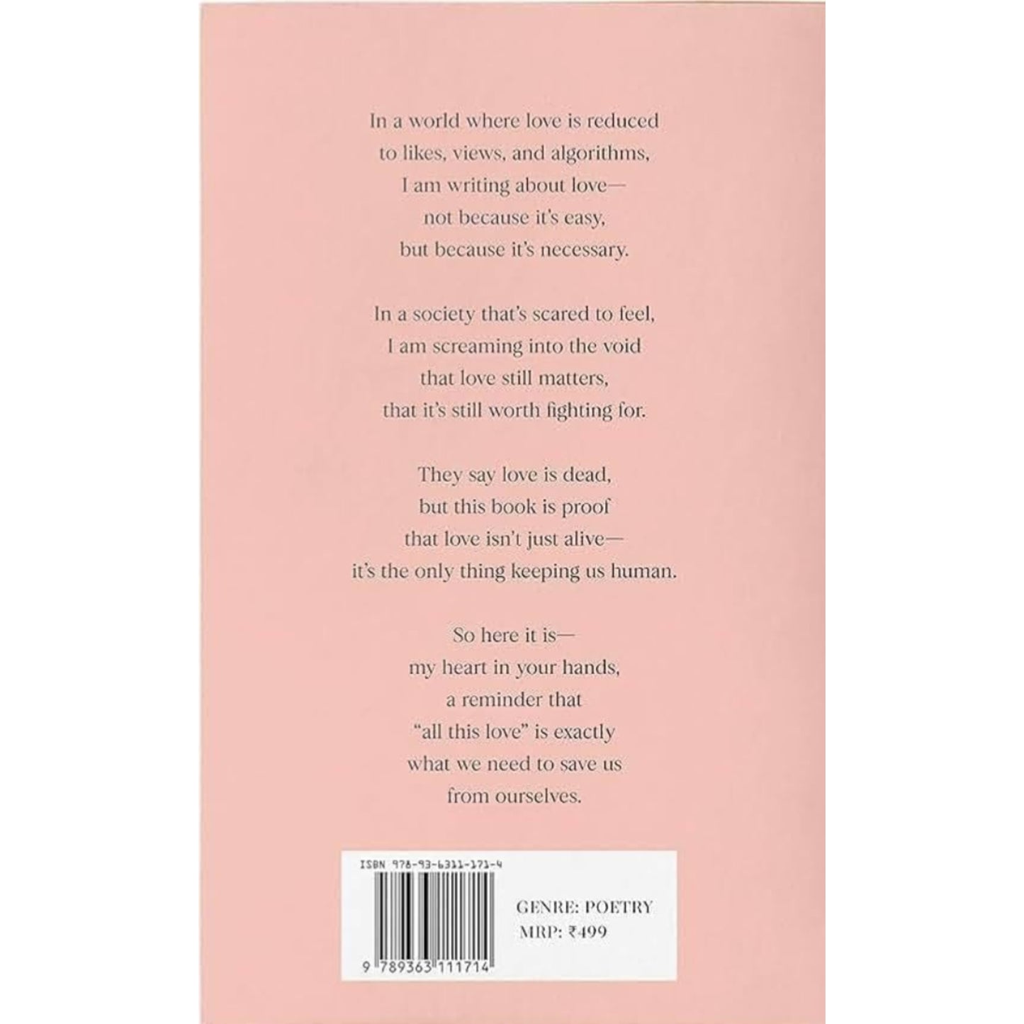 All This Love - Poetry Book