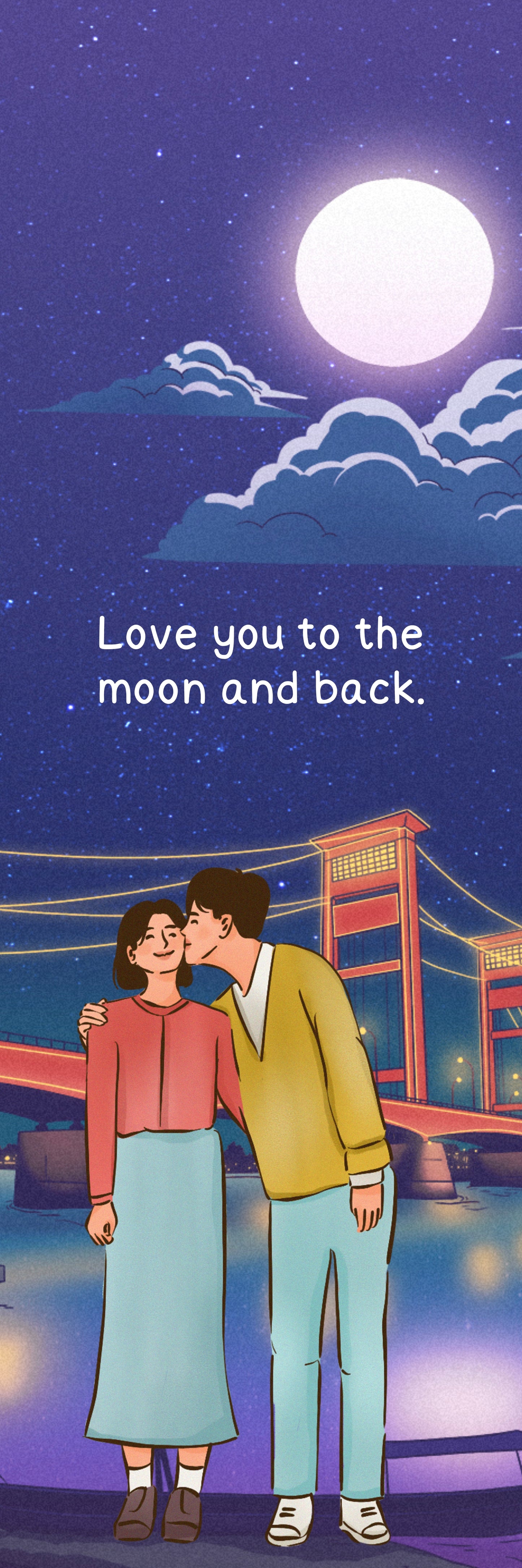 To The Moon & Back Bookmark