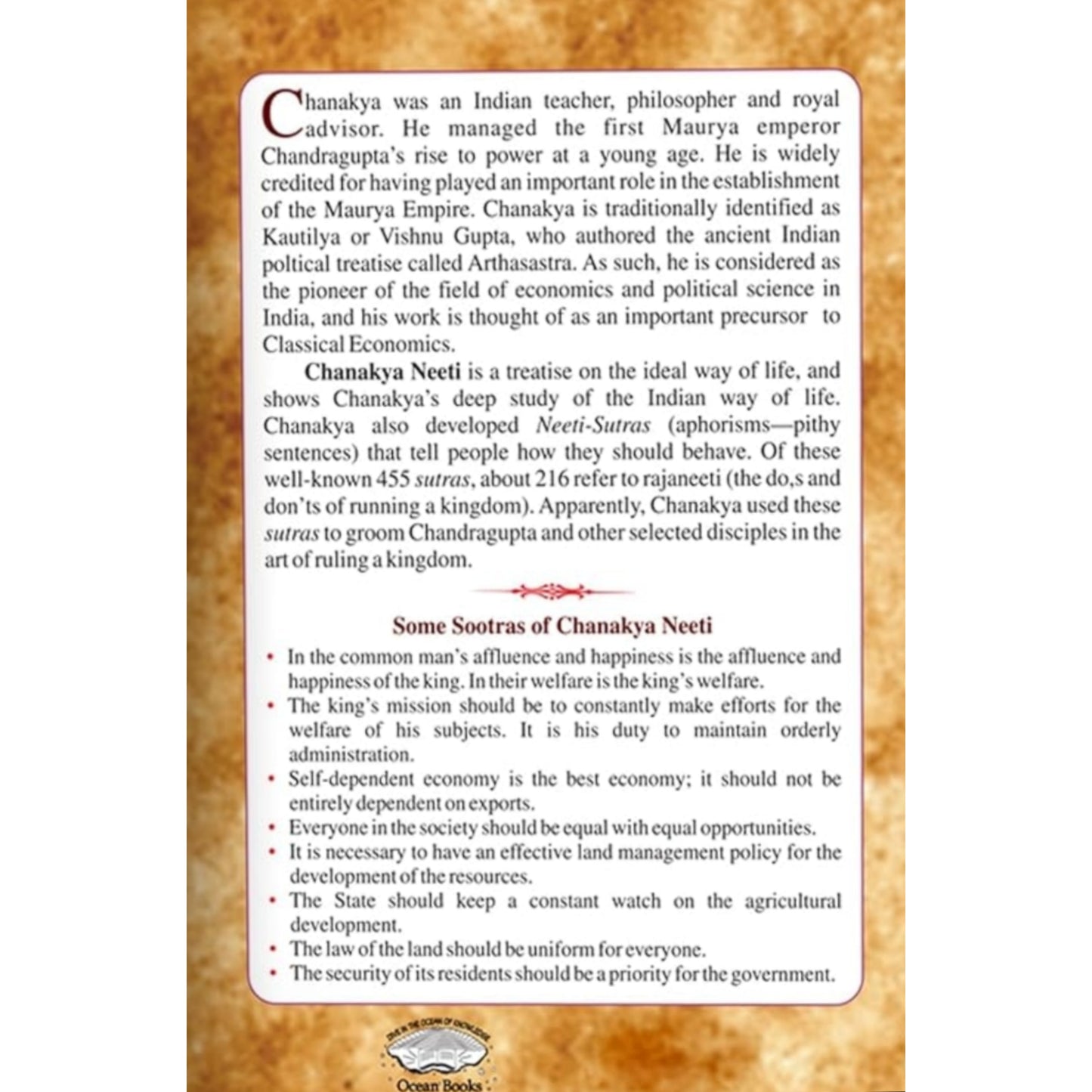 Complete Chanakya Neeti: Sutras of Chanakya (Chanakya Neeti—The Political Ethics of Chanakya) Base of Kautilya Arthashastra