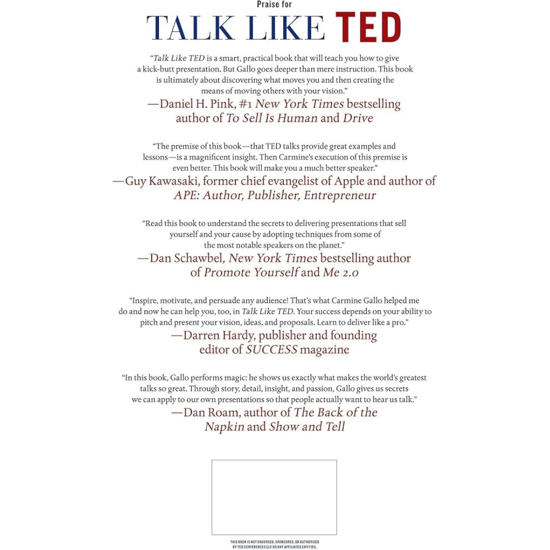 Talk Like TED: The 9 Public Speaking Secrets of the World's Top Minds